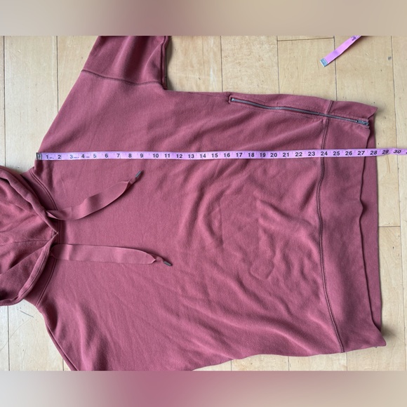 Aerie Hoodie, zipper details, sz Large, ribbon, 3/4 sleeve, relaxed, cropped - Picture 11 of 13